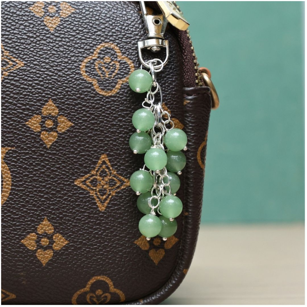 Green Aventurine Crystal Keychain(Attracts Luck & Good Fortune)