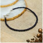 Blue Sandstone Diamond Cut Crystal Anklet(Boosts Confidence)