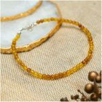 Citrine Crystal Anklet(Attracts Abundance&Success)