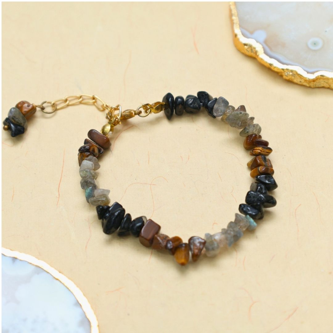 Tripple Protection Chips Chain Bracelet(Courage & self-belief)