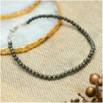 Pyrite Crystal Anklet-4mm (Wealth & Success)