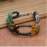 Money Magnet With Pyrite Double chain Crystal Bracelet(financial growth & success opportunities)
