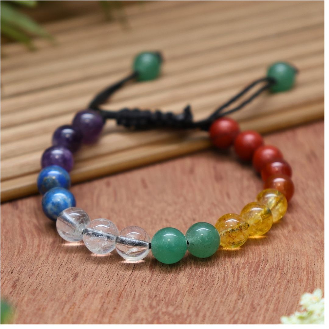 Seven Chakra Thread Crystal Bracelet(Align all seven chakras)