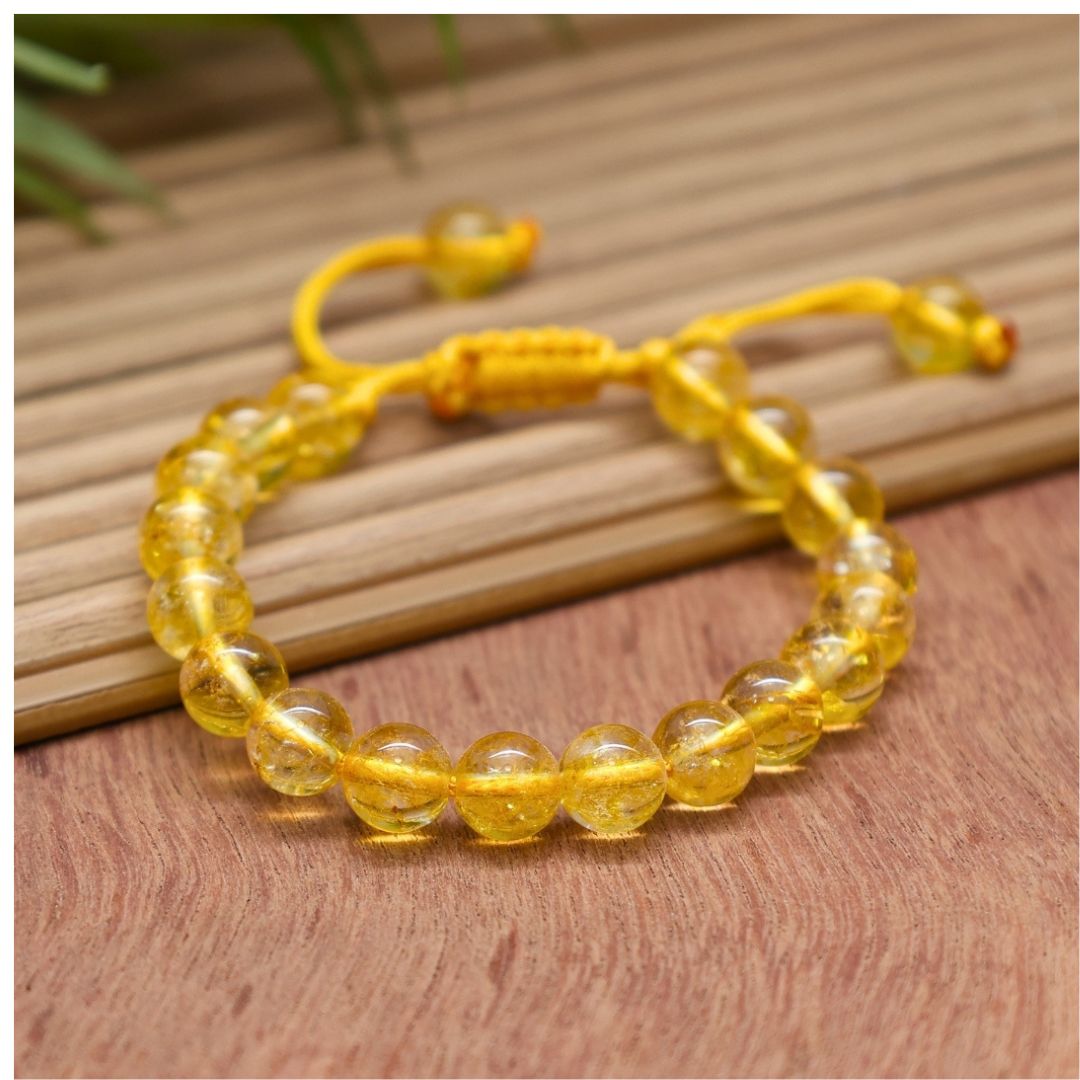 Citrine Thread Crystal Bracelet- 10mm(Creativity & Personal Growth)