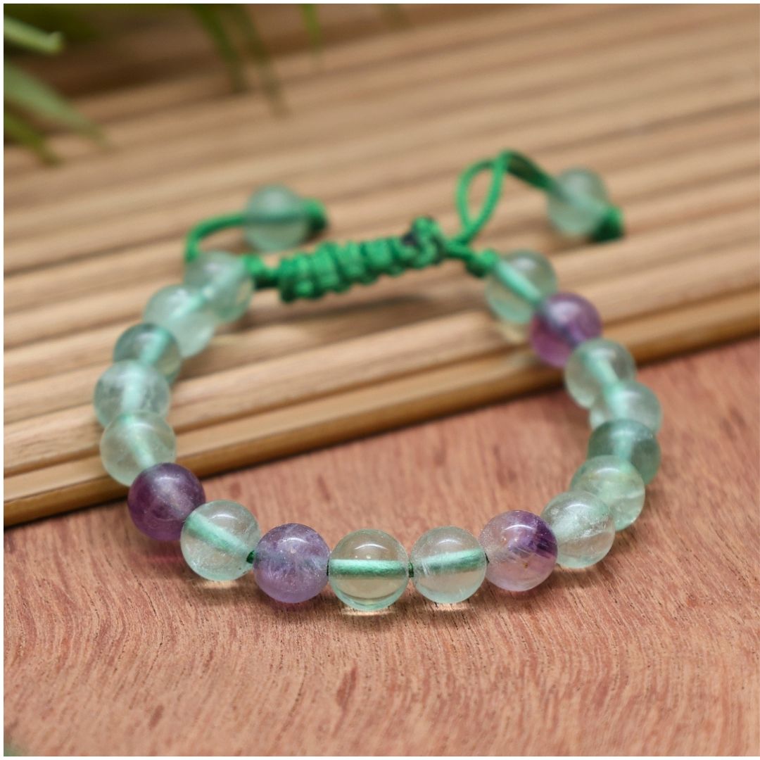 Fluorite Thread Crystal Bracelet-10mm(Focus & Concentration)