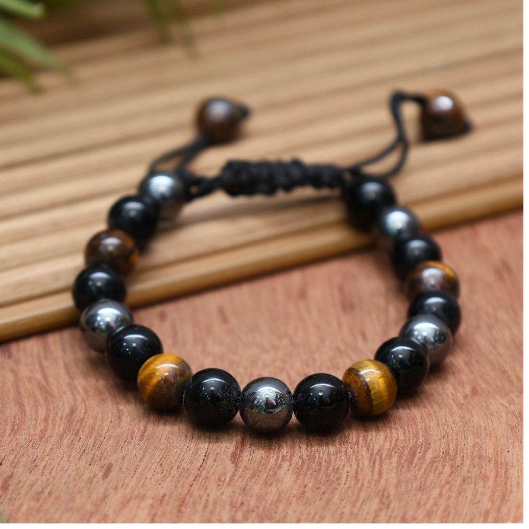 Tripple Protection Thread Crystal Bracelet-10mm(Protection & Grounding)