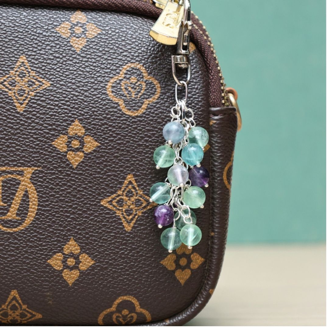 Fluorite Crystal Keychain (Mental clarity & focus)