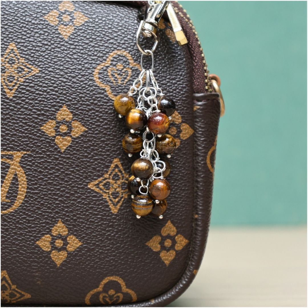 Tiger Eye Crystal Keychain (Confidence & Protection)
