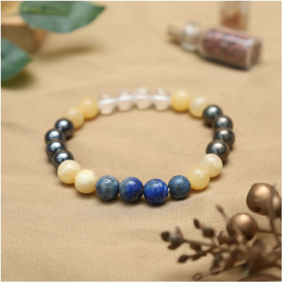 Brain & Memory Crystal Bracelet-8mm(Focus,Concentration, & Mental Clarity)