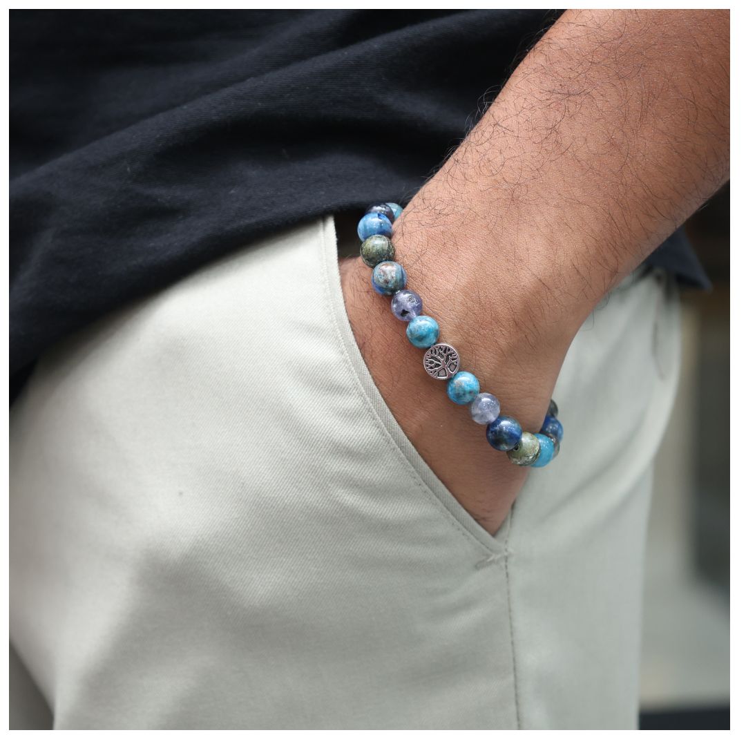 Weight Loss Crystal Bracelet With Tree Charm-8mm