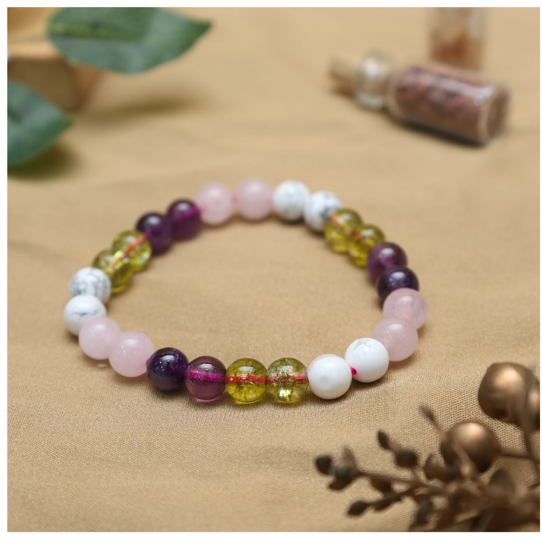 Anger Relief Crystal Bracelet-8mm (Calmness & Emotional Balance)