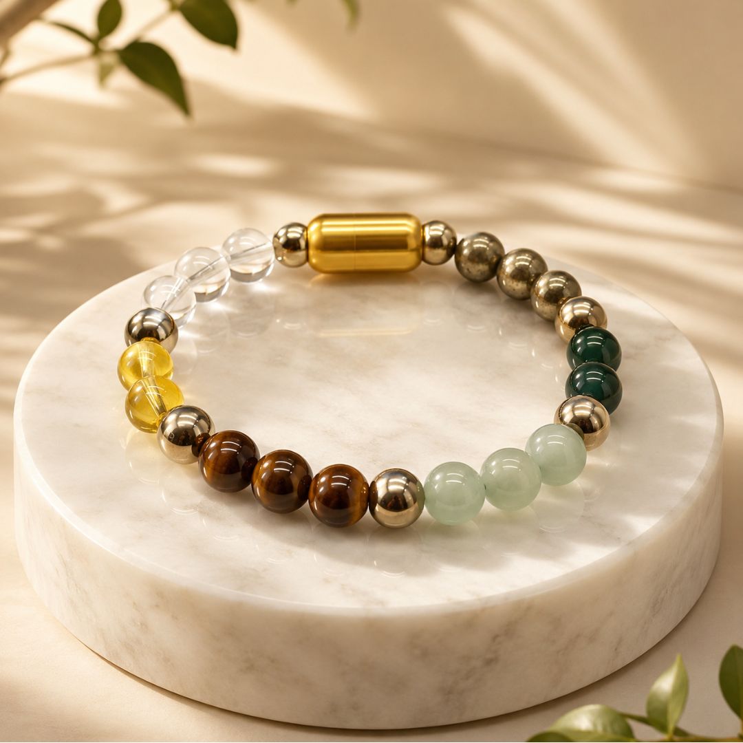 Dhanyog Magnet Bracelet-8mm(Wealth, Success & Positive Energy)