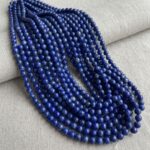 Lapis Lazuli String (48 Beads)Premium Natural Blue Crystal Beads for Jewelry Making