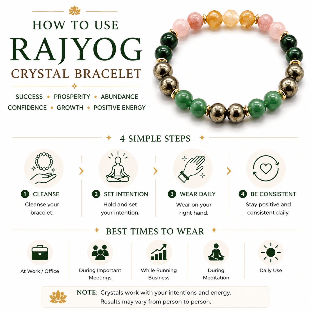 Rajyog Crystal Bracelet – (Success, Prosperity & Abundance)