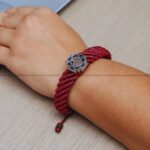 SRI YANTRA THREAD BRACELET - MAROON
