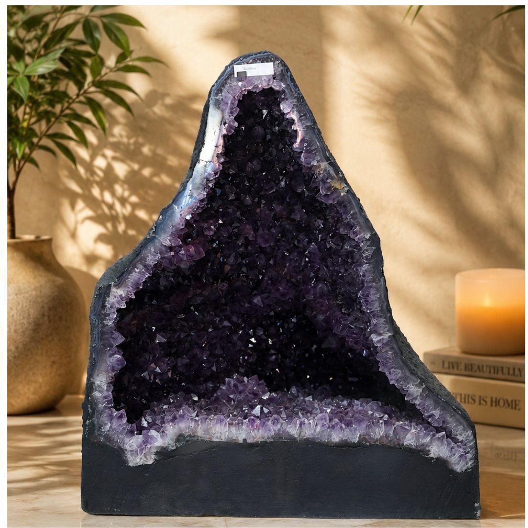 Natural Amethyst Geode – 38.85 KG Premium Crystal Geode for Home & Office Décor