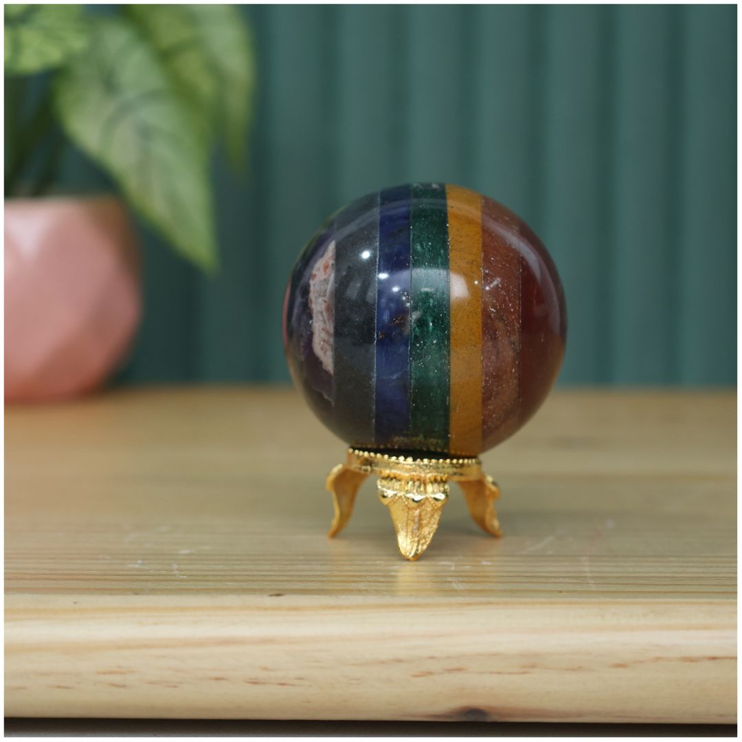 Seven Chakra Crystal Sphere