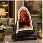 Natural Citrine Geode  39.65 KG Premium Crystal Geode for Home& Office Decor