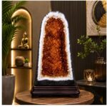 Natural Citrine Geode  39.65 KG Premium Crystal Geode for Home& Office Decor