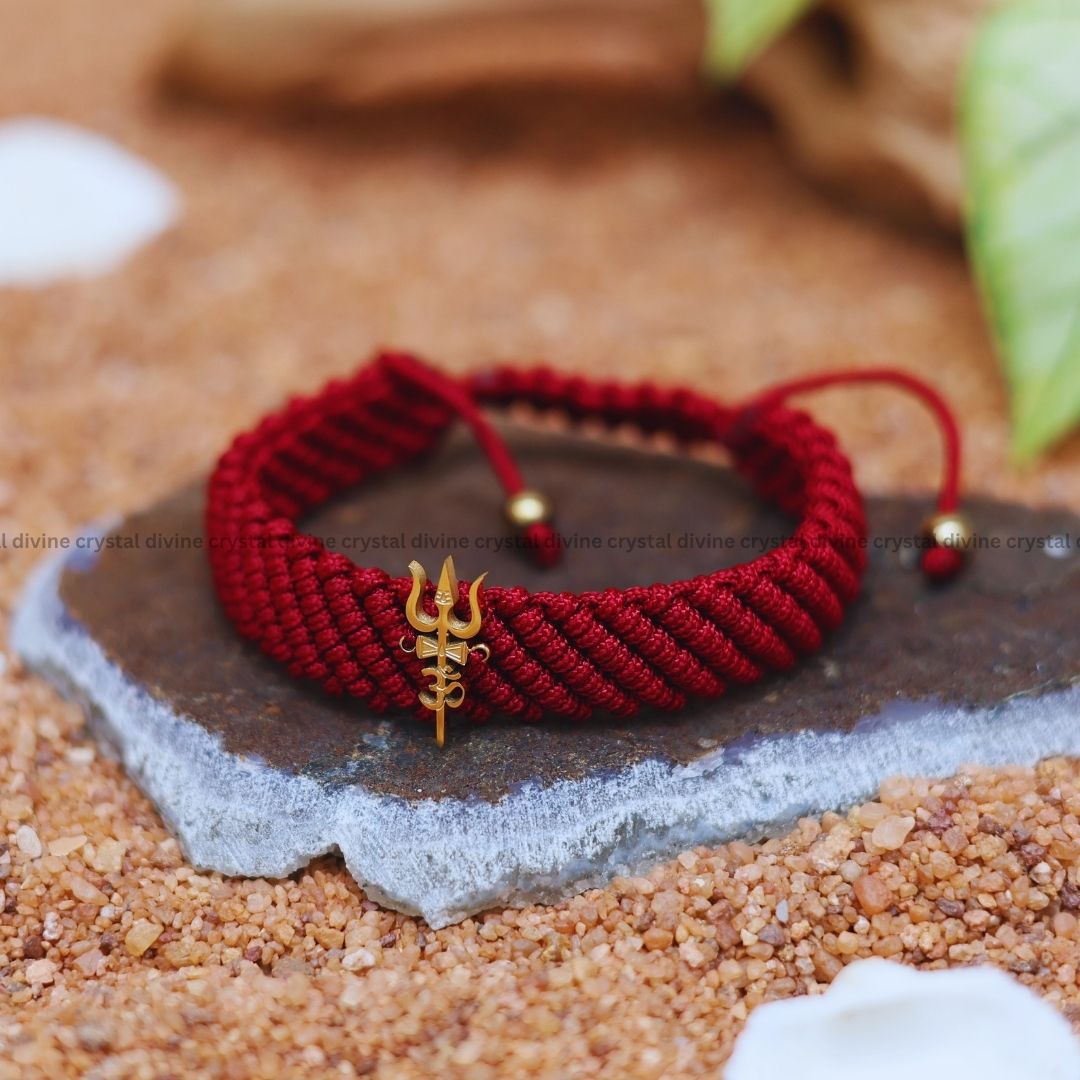 Prevailing Truth To The Eternity Mahadev Thread Bracelet - Wine