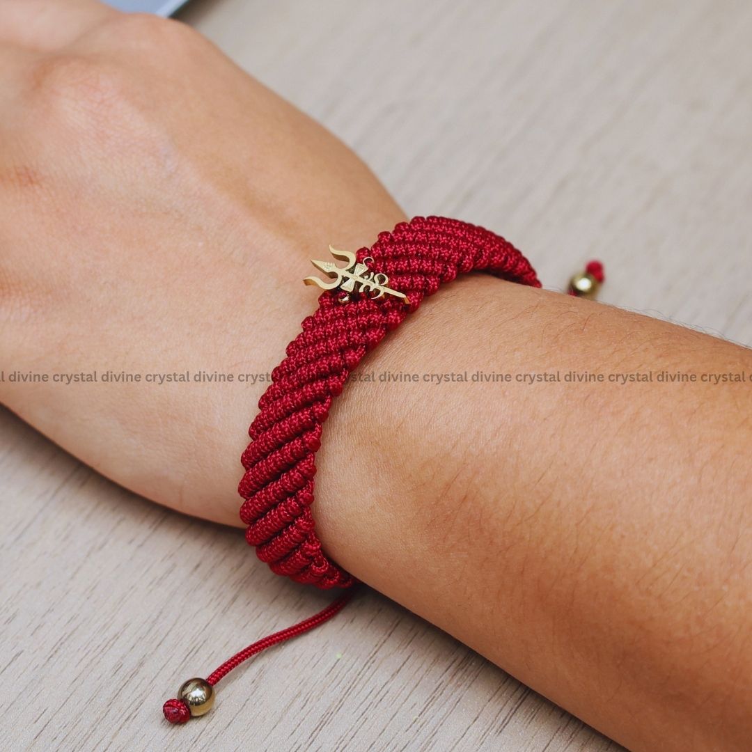 Prevailing Truth To The Eternity Mahadev Thread Bracelet - Wine