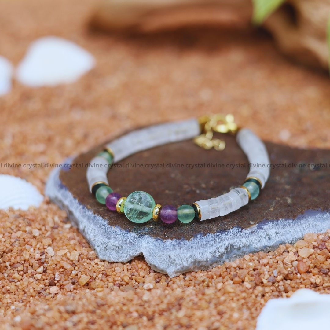 The Focused | Clarity & Productivity Fluorite Quartz Bracelet for Men