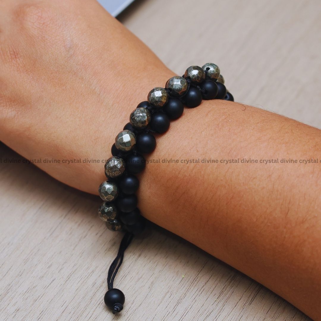 The Glorious Talisman Of Prosperity Pyrite Agate Tribal Bracelet