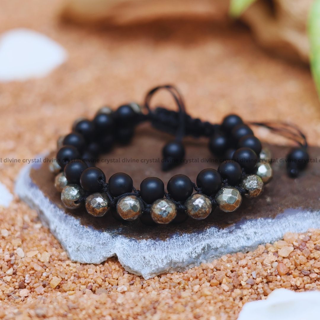 The Glorious Talisman Of Prosperity Pyrite Agate Tribal Bracelet