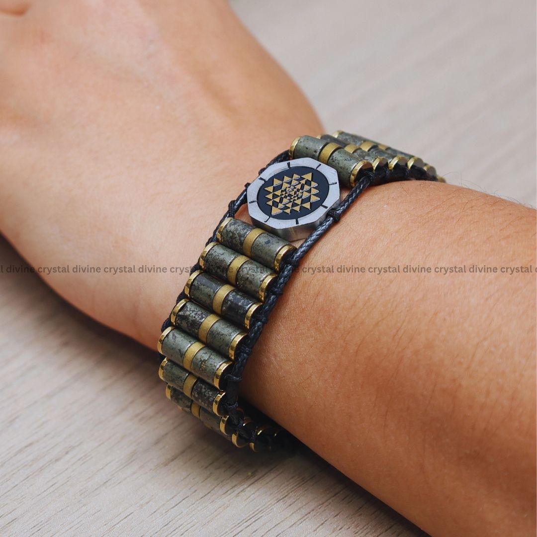 Breaking New Ground in Abundance & Success Sriyantra Pyrite Bracelet