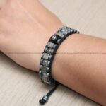 Undefeated Attitude Premium Pyrite Clear Quartz Evil Eye Bracelet