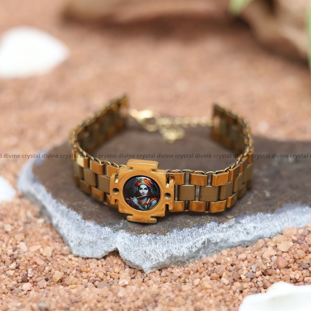 The Radhe Shyam Hematite Bracelet