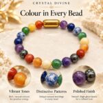 Seven Chakra Magnet Bracelet-8mm (Confidence & Motivation)