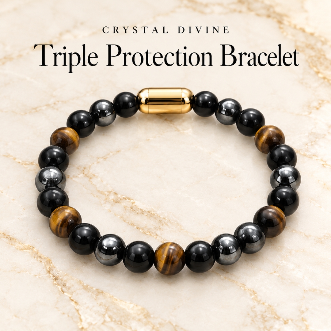 Triple Protection Magnet Bracelet-8mm (Focus & Determination)