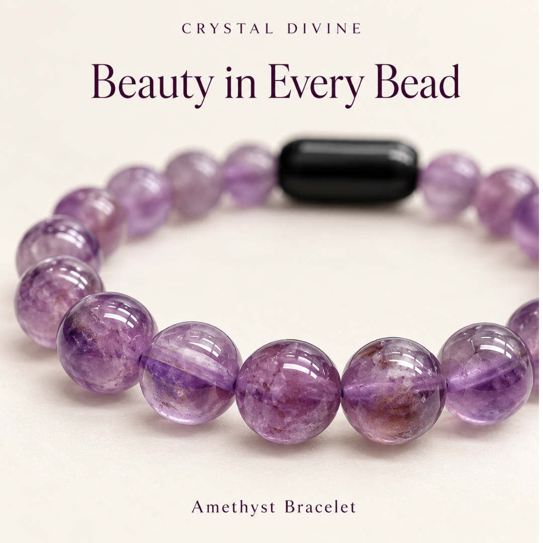 Amethyst Magnet Bracelet-8mm(Calm & Relaxation)