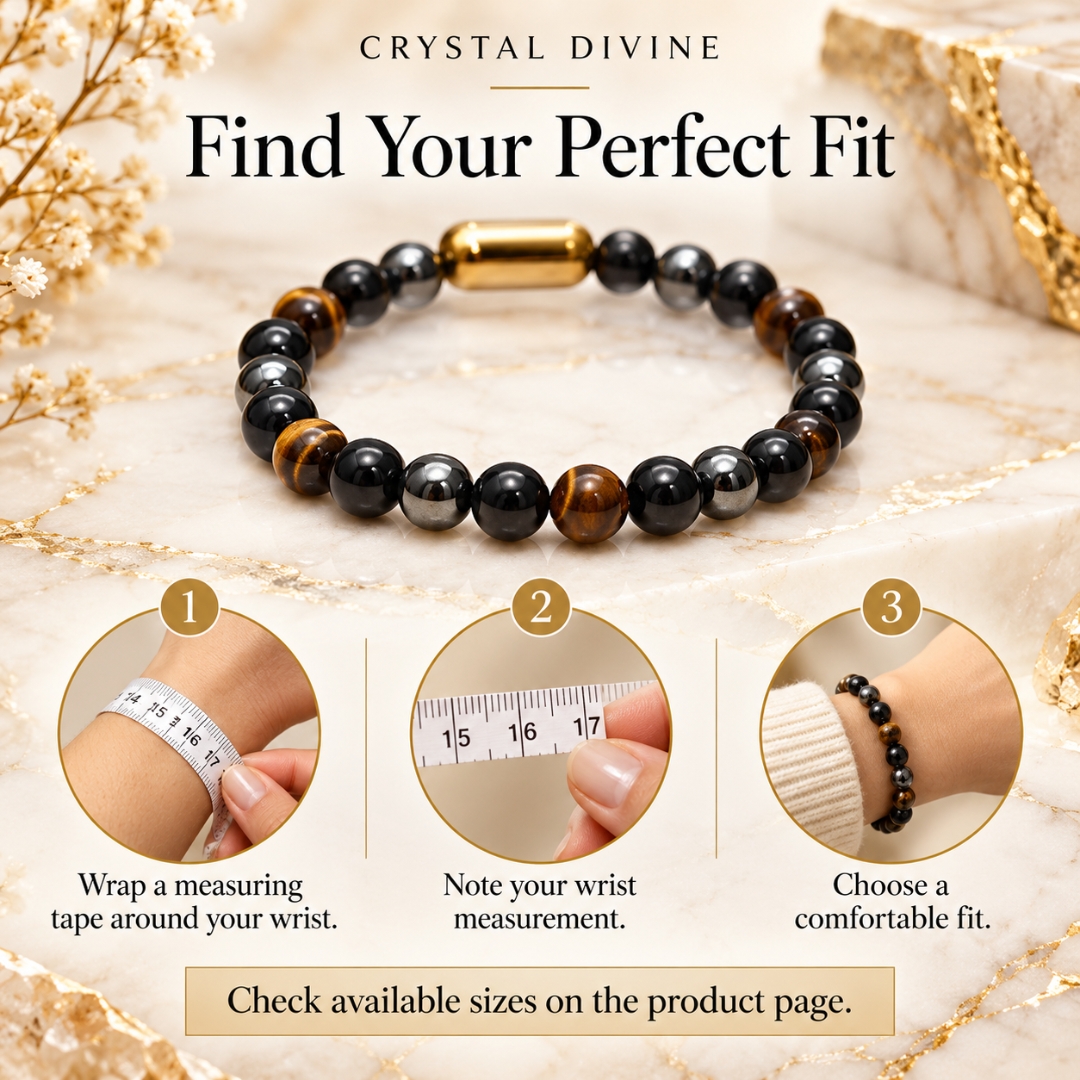 Triple Protection Magnet Bracelet-8mm (Focus & Determination)