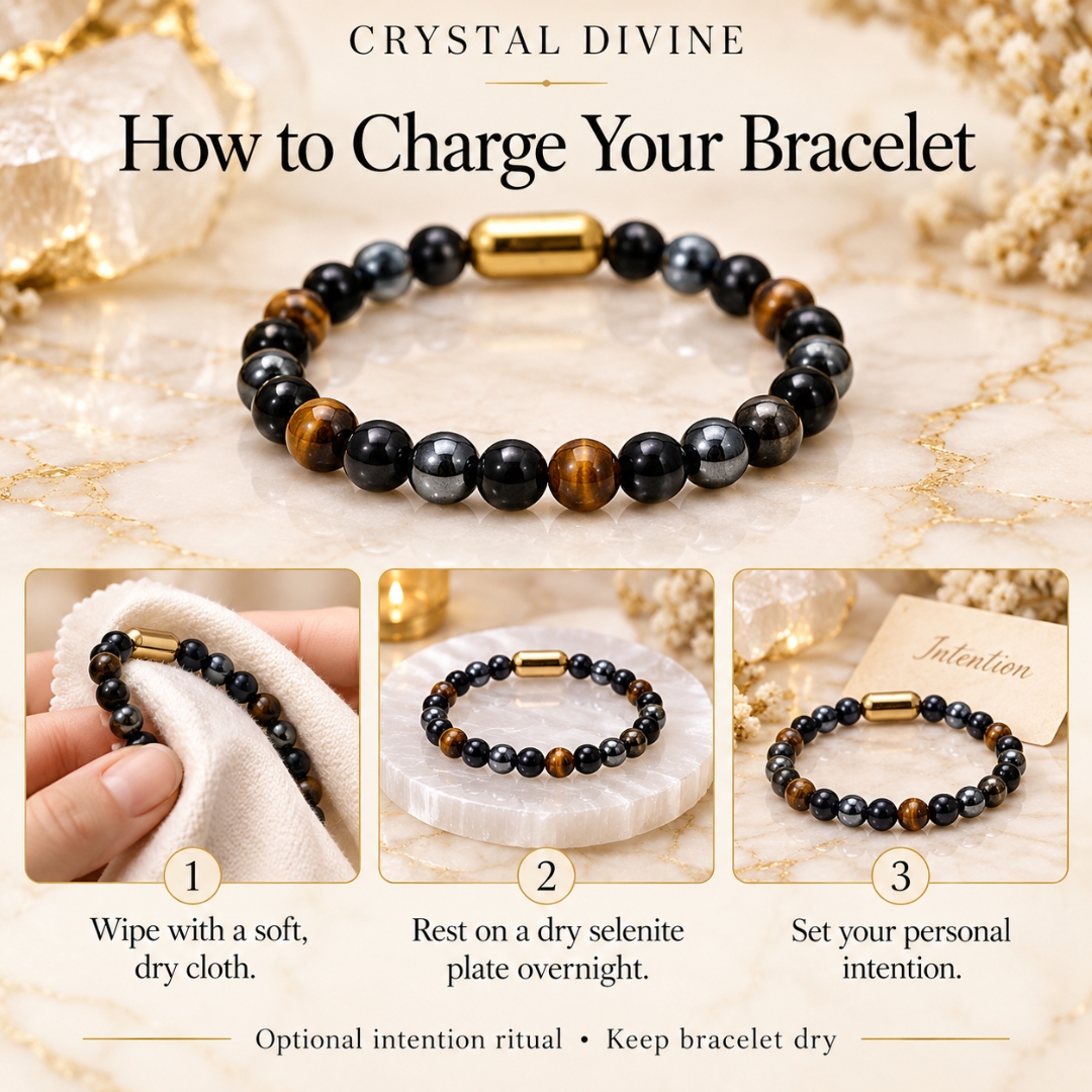 Triple Protection Magnet Bracelet-8mm (Focus & Determination)