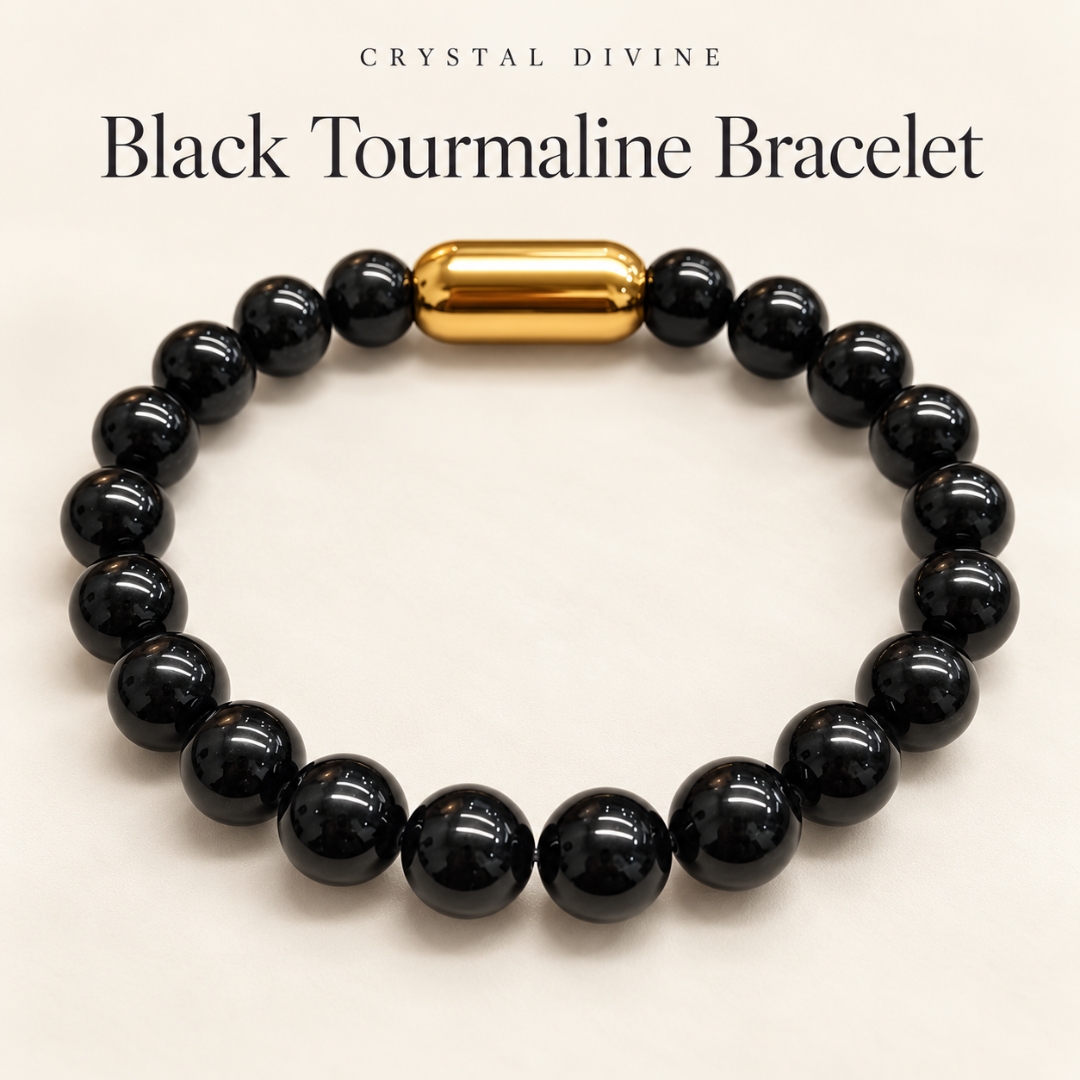 Black Tourmaline Magnet Bracelet-8mm(Energy & Protection)