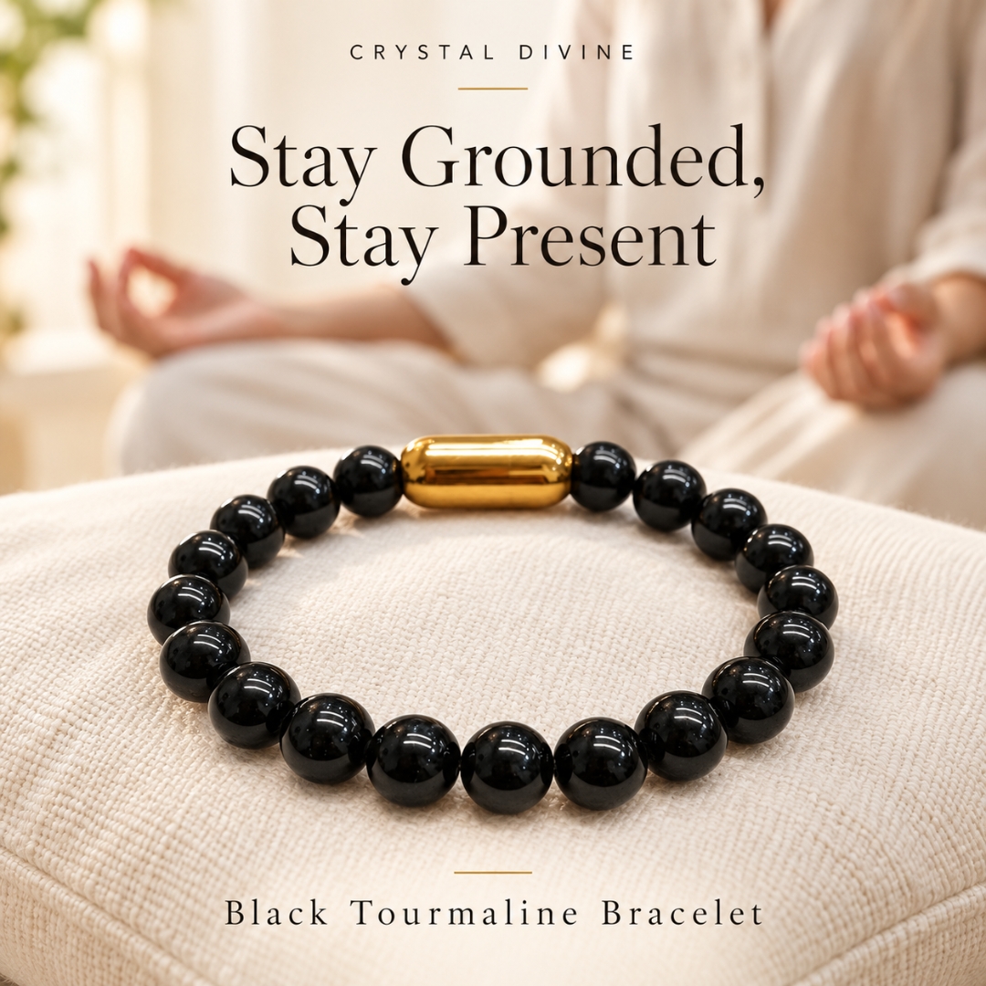 Black Tourmaline Magnet Bracelet-8mm(Energy & Protection)