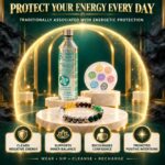 Money Magnet Reiki Bottle + Dhanyog Bracelet + FREE 7 Chakra Charging Plate ((Wealth & Abundance)
