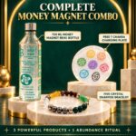 Money Magnet Reiki Bottle + Dhanyog Bracelet + FREE 7 Chakra Charging Plate ((Wealth & Abundance)