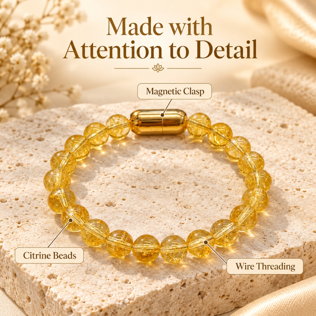 Citrine Magnet Bracelet-8mm (Motivation & Focus)