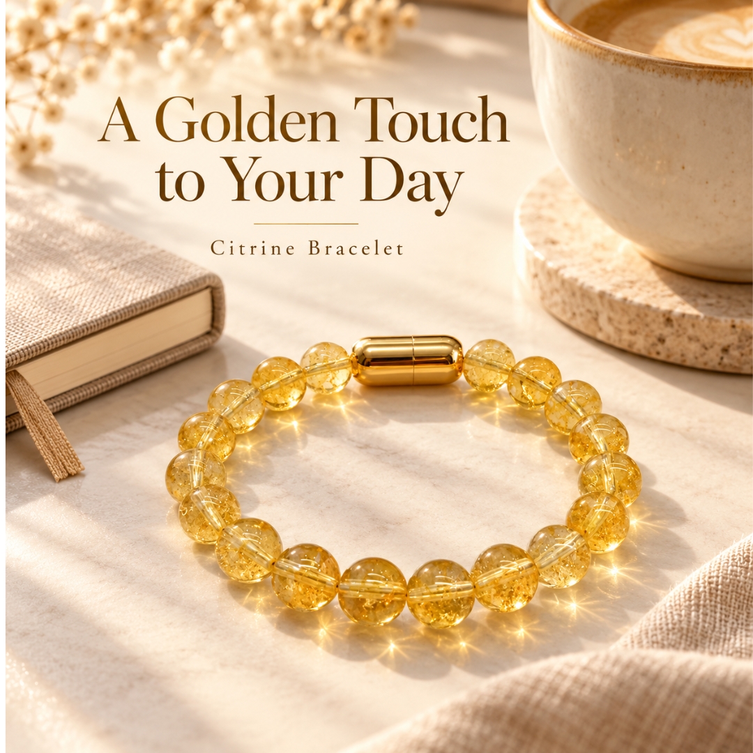 Citrine Magnet Bracelet-8mm (Motivation & Focus)