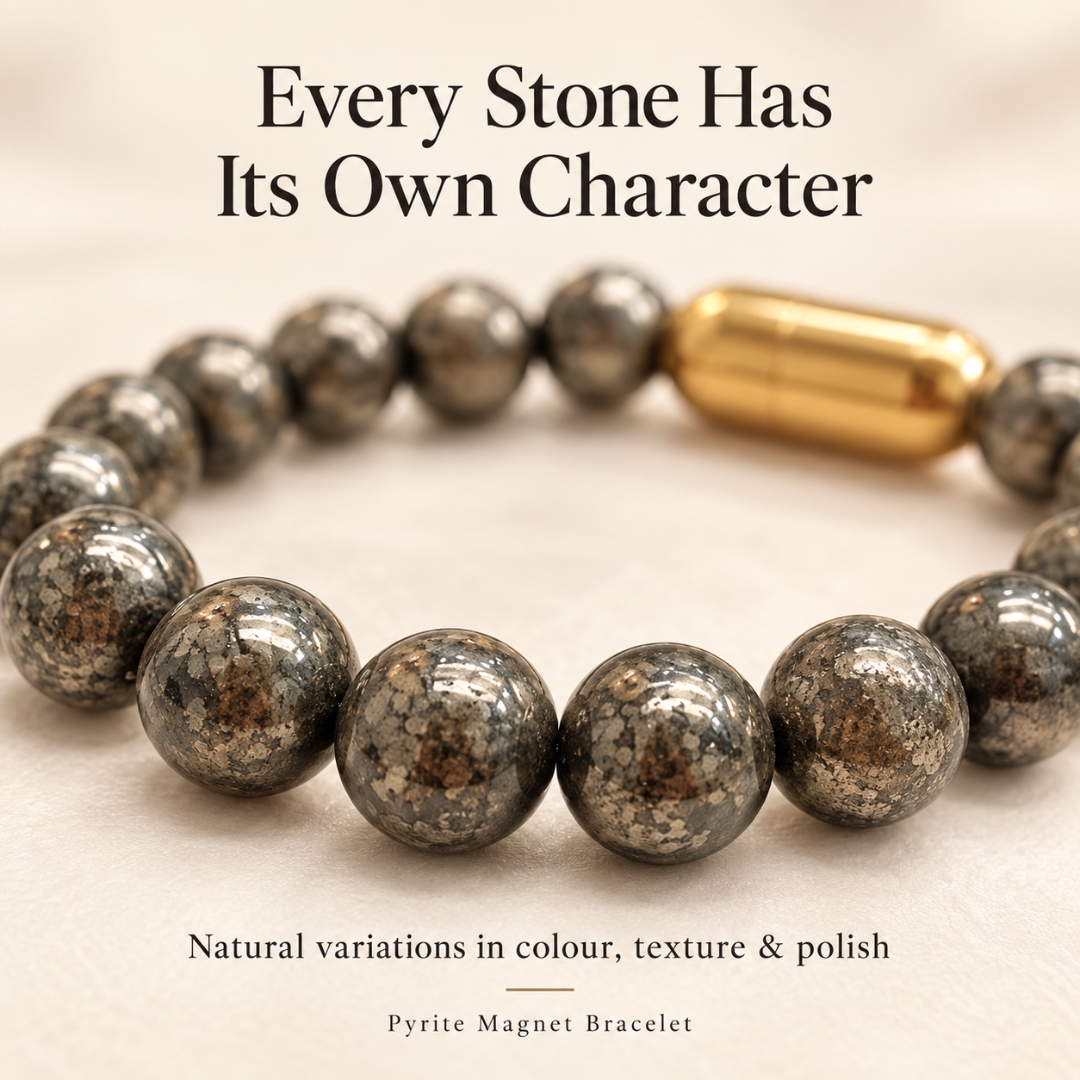 Pyrite Magnet Bracelet-8mm(Abundance & Prosperity)