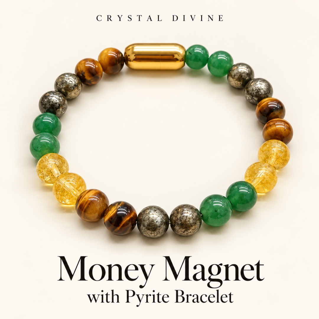 Money Magnet with Pyrite Bracelet-8mm (Abundance & Prosperity)