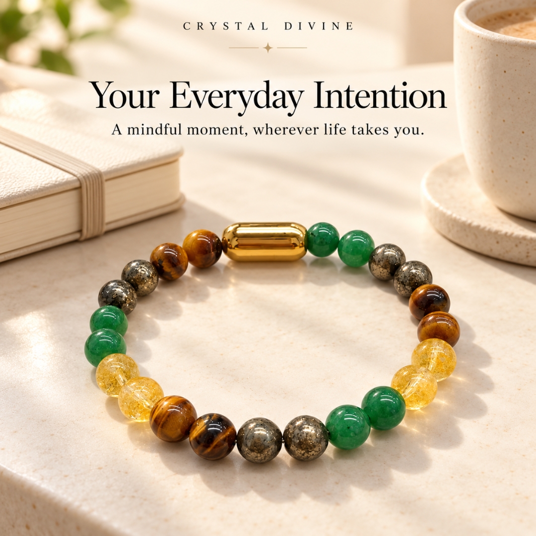 Money Magnet with Pyrite Bracelet-8mm (Abundance & Prosperity)