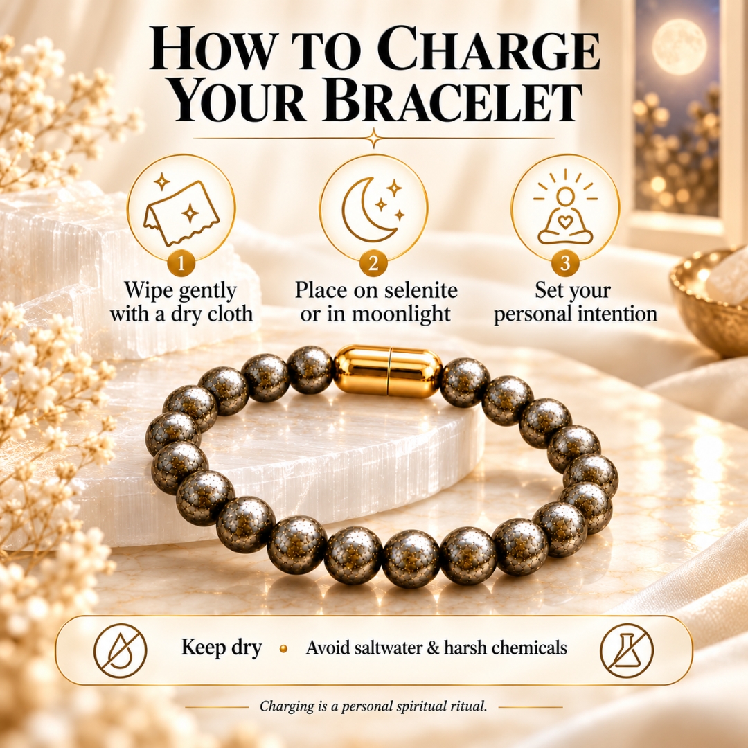 Pyrite Magnet Bracelet-8mm(Abundance & Prosperity)