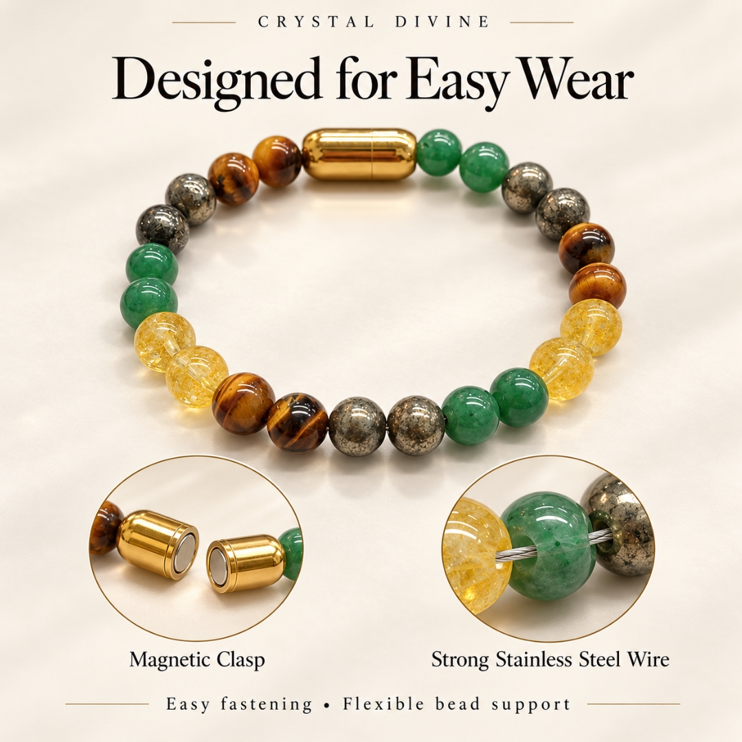 Money Magnet with Pyrite Bracelet-8mm (Abundance & Prosperity)