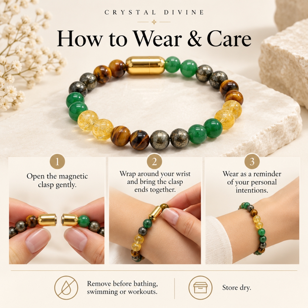 Money Magnet with Pyrite Bracelet-8mm (Abundance & Prosperity)