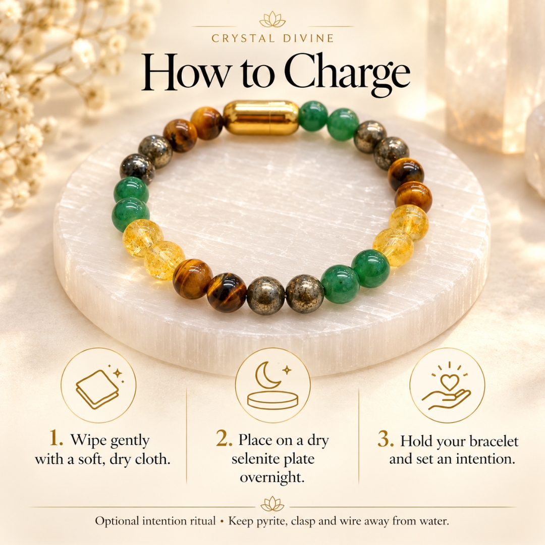Money Magnet with Pyrite Bracelet-8mm (Abundance & Prosperity)