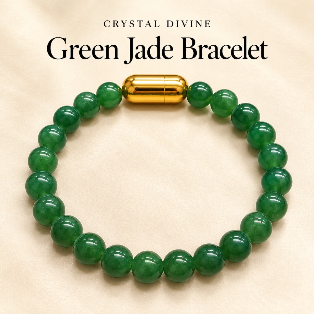 Green Jade Magnet Bracelet-8mm(Harmony & Balance)